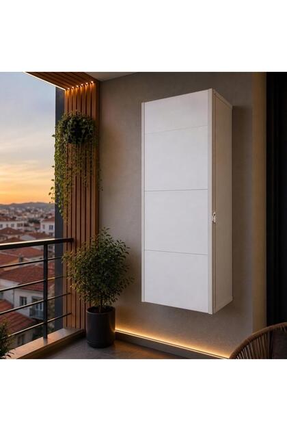 PVC Çok Amaçlı Kombi Dolabı – Suya Dayanıklı Balkon & Dış Mekan Dolabı – Kolay Kurulum