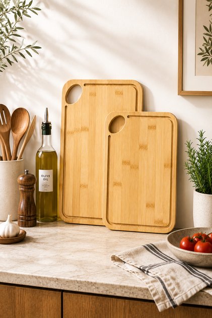 Corner 2-Piece Bamboo Cutting Board