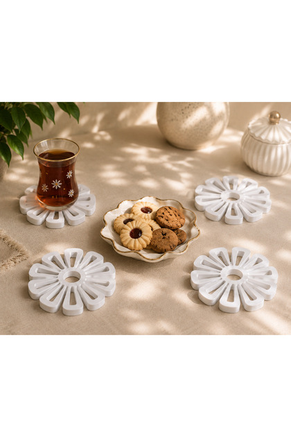 Design Flower Coaster Set (4 Pieces)
