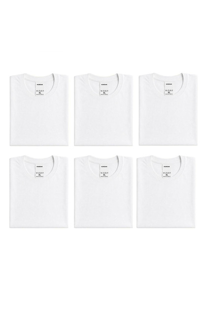 6-Pack White Soldier T-Shirts - Standard-Fit White Undershirts