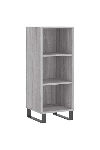 Servantă, gri sonoma, 34,5x32,5x90 cm, lemn compozit