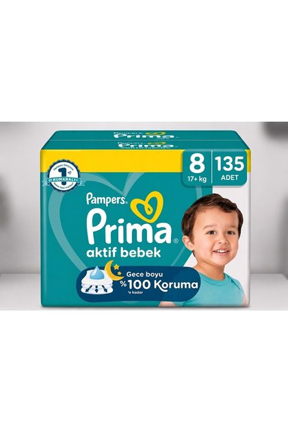 Baby Diapers Size 8 17+ kg Xxxlarge 135 Pieces Super Mega Pk