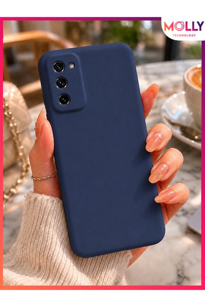 Night Blue Liquid Inside Velvet Matte Silicone Case for Samsung Galaxy S20 Fe