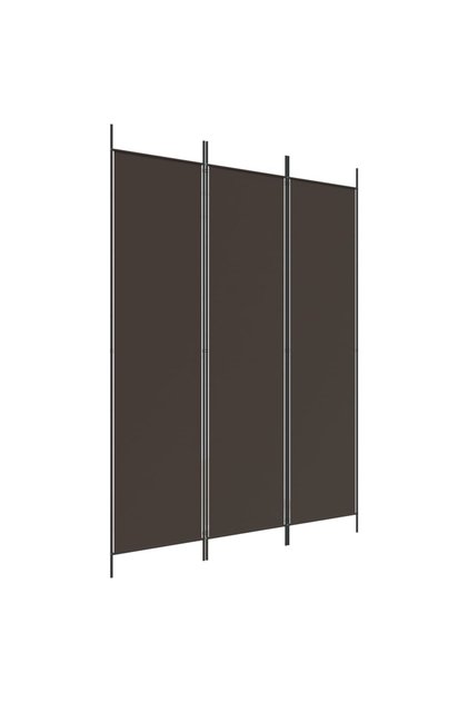 Paravan de cameră cu 3 panouri, maro, 150x200 cm, textil