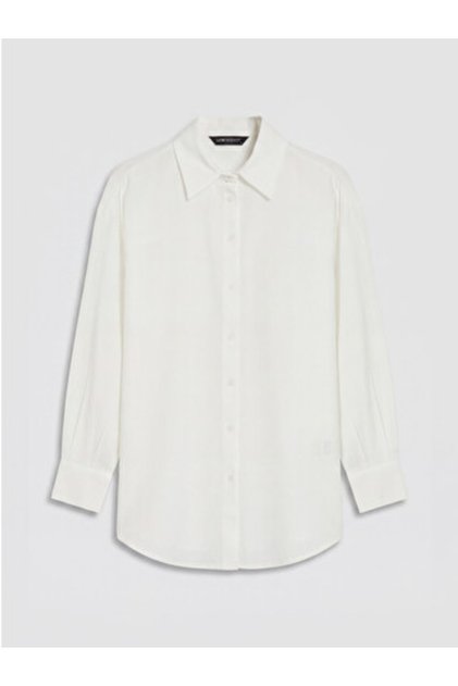 New Season White Women's Muslin Shirt Tunic
