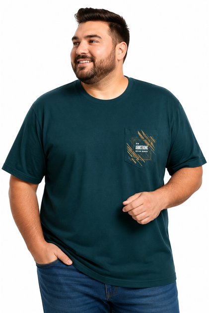 Large Size Cotton Comfortable Fit Daily Use Crew Neck Men's T-Shirt