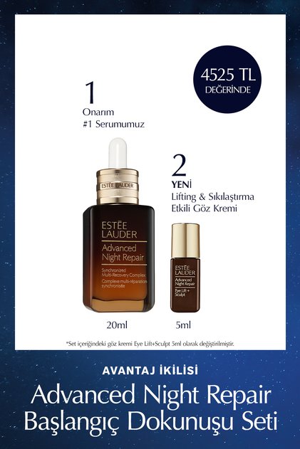 Advanced Night Repair Onarıcı Serum 20 ML ve Eye Lift Sculpt Göz Bakımı İçeren Bakım Seti