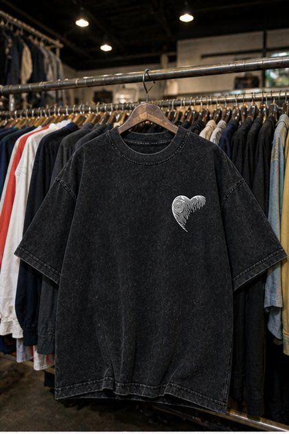 Acid Washed Oversize Unisex T-Shirt Washed Vintage Street Style Street Fashion Cotton Comfortable Fit Daily Wear T-Shirt