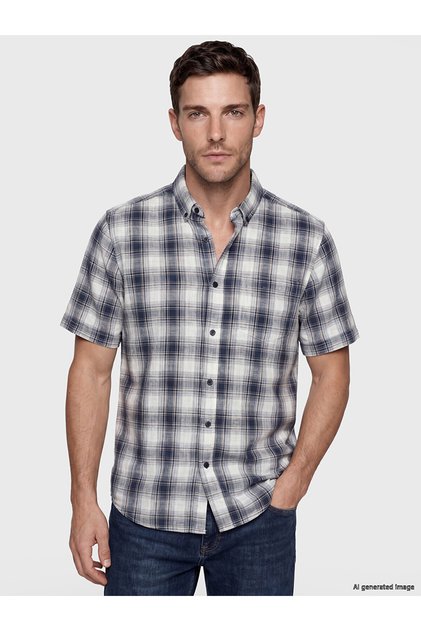 Vizyon New Season Regular Fit Plaid Poplin Men's Shirt