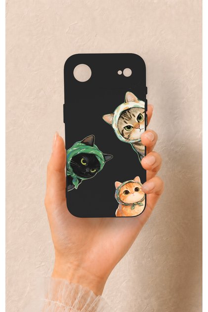 iPhone 17 Air Compatible Cat Team Patterned Silicone Case
