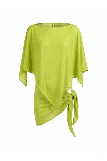 Oil Green Poncho Pareo Set