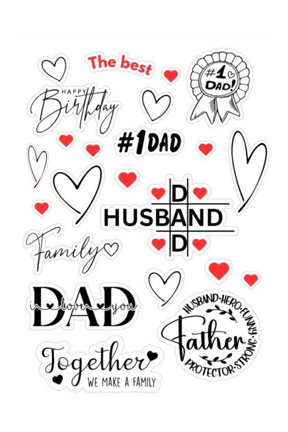 Decoratiuni pentru tort | Happy Birthday Dad - Decupat