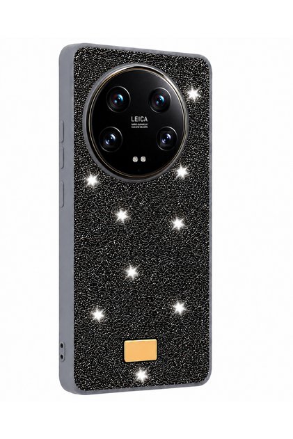 Xiaomi 14 Ultra Case with Silicone Edges and Shiny Lux Diamond Cover