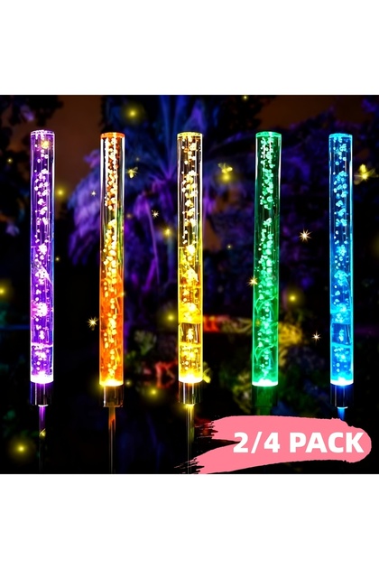 Yes 1pc Colorful. Color-Changing Solar Lights] 1pc Solar Garden Lights | Color Changing RGB Bubble B