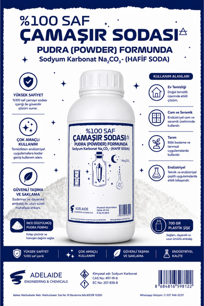 %100 Saf Çamaşır Sodası (Analiz Sertifikalı)