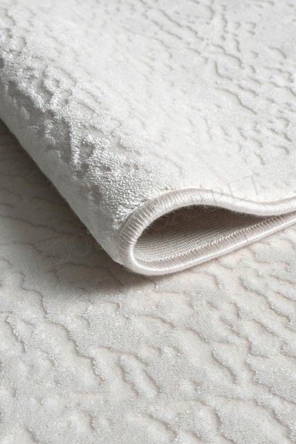 %100 Akrilik Beyaz Sade Yumuşak Modern Halı Salon Mutfak Antre Yolluk Oturma Odası Halısı L256