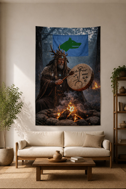 The Sky Is Burning – Kam Davulu Wall Covering Wall Tapestry