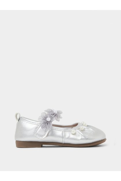 Girls Embellished Velcro Ballerina Shoes