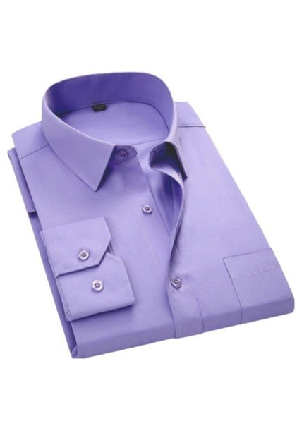 Men's Lilac Long Sleeve Classic Cut Shirt