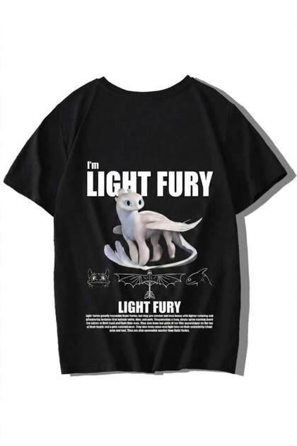 Unisex Kids Light Fury T-Shirt Black