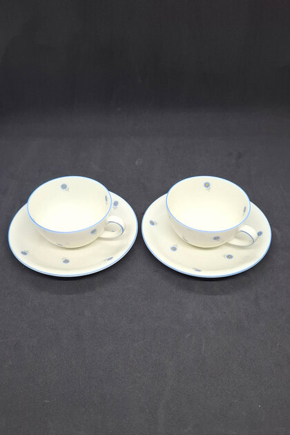 Bosco Swiss Porcelain Vintage Coffee Cup 4 Pieces 2 Pieces 90 ml
