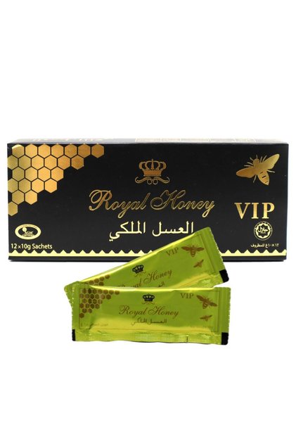 Royal Honey VIP 12 Sachets | Premium Honey Blend with Natural Ingredients | Black & Gold