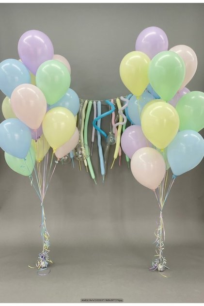 6'lı Makaron Pastel Renkli Balon Seti 11 İnç Doğum Günü Baby Shower Parti Süsleri