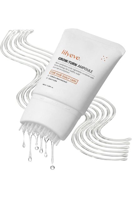 GROWTURN Hair Growth Serum with Built-in Brush, Heartleaf-Derived Exosomes to Revitalize, Scalp Massager, Korean Hair Care, 3.38 fl. oz.