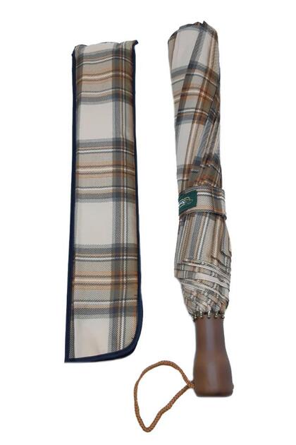 Snotline-april Şemsiye Otomatik Açılır 10telli Kapalı Boyut 40 Cm 95 Cm Çap Vizon Ekose