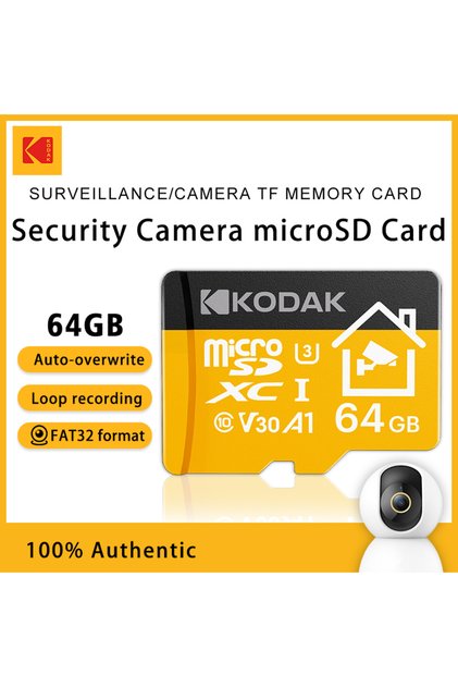 Kodak 64 GB Kodak KI330 High Endurance Micro SD Card for Security Camera & Dash Cam 64G 128G 256G U3