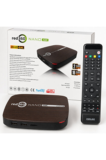 【美品】redline MINI PURE RABBIT 18K RG 17.5 Redline RED 360 NANO ANDROİD TV BOX STİCK 2Gb Ram 16Gb Hafıza