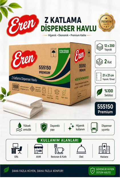 Z Katlama Kağıt Havlu Peçete 12*200 Adet (2400 ADET)