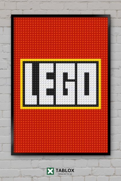 Lego Oyuncak Oyun Çocuk Eğlence Genç Ahşap Çerçeveli Dekoratif MDF Tablo