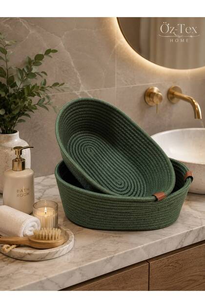 Jute, 2-Piece Basket Set, Organizer, Organizer
