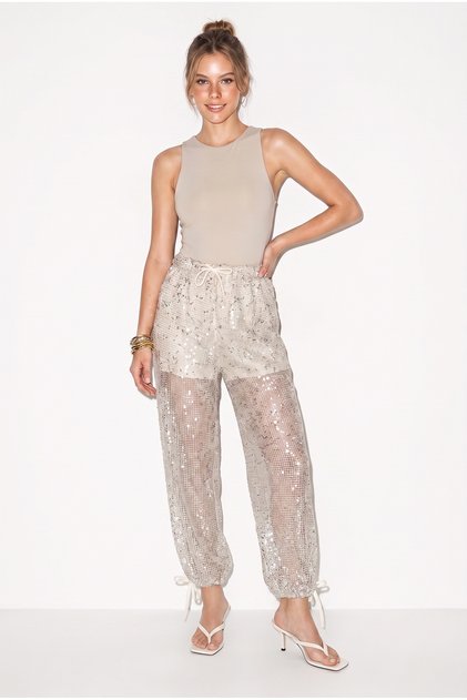 Women's Stone Shorts Lined Sequined Adjustable Leg Baggy Trousers 8027 60286387