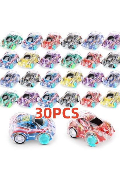 30PCS-Random color 10-50Pcs Mini Pull Back Cars Set, Bulk Toys Party Favors Treasure Box, Small Raci