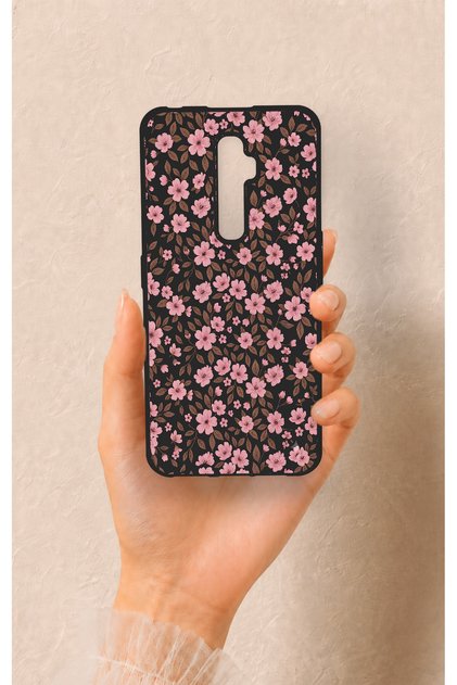 Oppo Reno 2Z Compatible Mini Pink Flower Pattern Silicone Case
