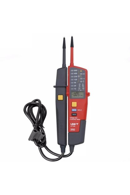 UNI-T (Ut18C) Δοκιμαστικό Τάσης 12-690VAC/DC Ψηφιακό + HZ + Φασίμετρο ΙP65.