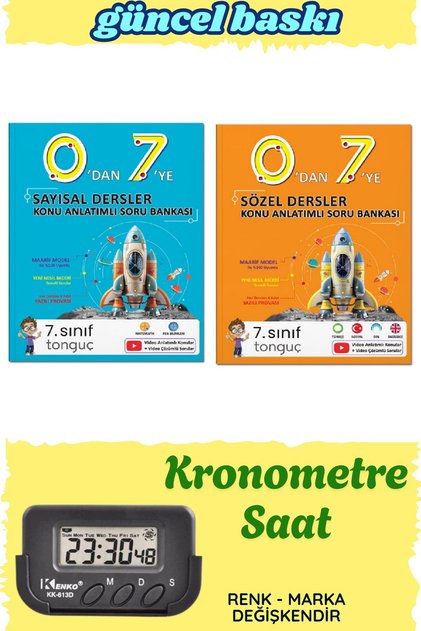 0'dan 7'ye SAYISAL ve SÖZEL Konu Anlatımlı Soru Bankası - Kronometre / Saat