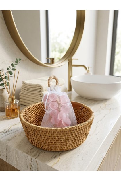 Pink - Grape Shaped Transparent Scented Decorative Soap | Natural Ingredient Scented Hanging Soap - Salkım Hanging Soap