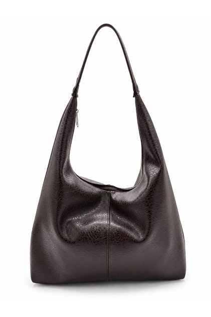 Large Size Crinkle Pattern Casual Women's Shoulder Bag