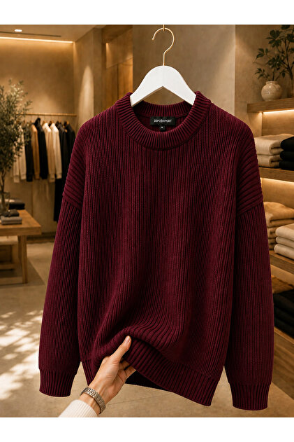 Men's Premium Oversize Soft Crew Neck Knit Sweater