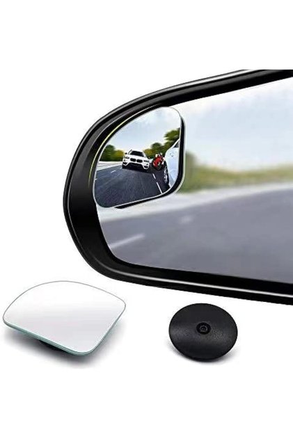 U care 2 Pcs Adjustable 360-Degree Frameless HD Glass Car Blind Spot Mirror for Car, Truck, SUV