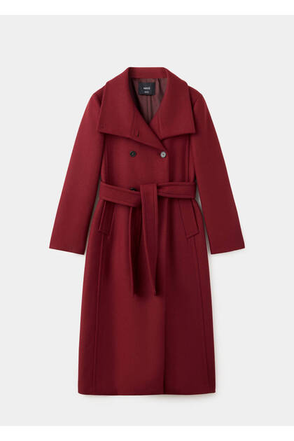 Manteco wool funnel-neck coat