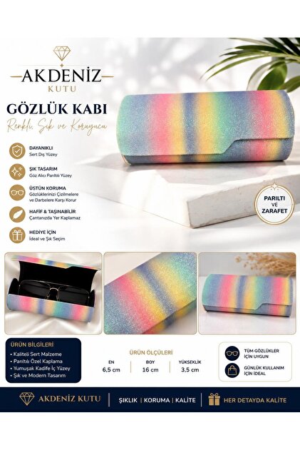 Taşınabilir Lüks Işıltılı Gözlük Kapı