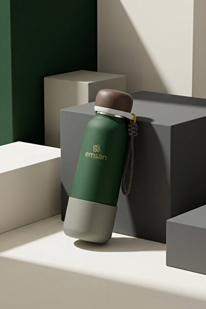 Thermos Bottle Çelik Sızdırmaz Termos 500 ml Yeşil