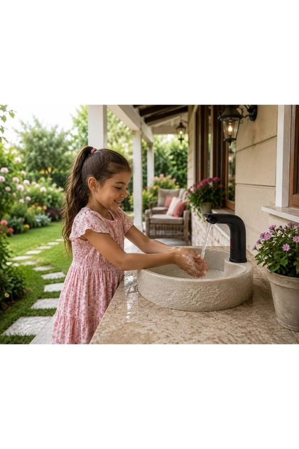 Perla Single Water Touchless Black Sink Faucet Acar 01.02.208S