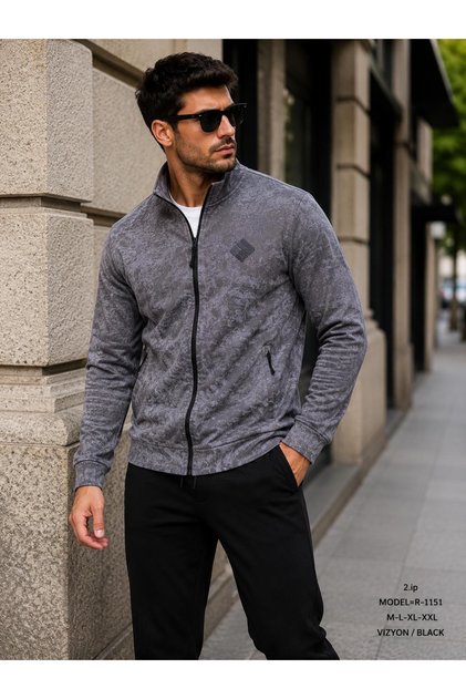 Men's 2 Thread Compact Combed Cotton Patterned Vision Jacket