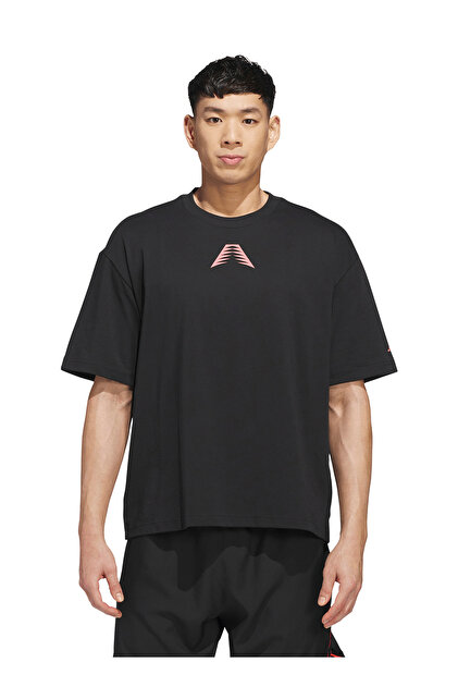 KG9095 ANTED BT2 TEE Siyah Bisiklet Yaka Loose Fit Düz Erkek T-Shirt