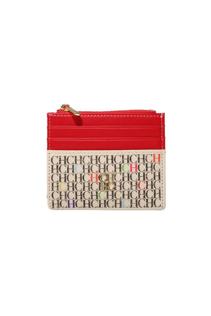 CHCH New Luxury Women's Letter Card Holder Wallet with Zipper Coin Purse